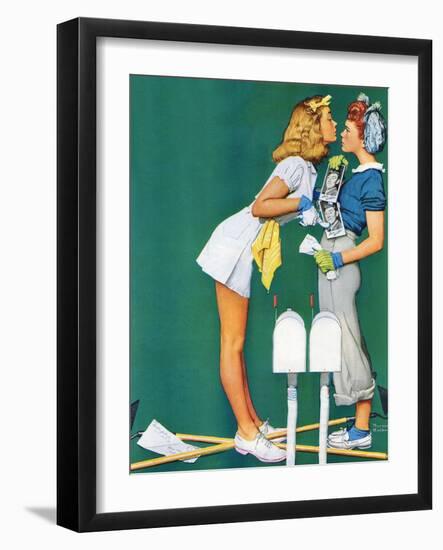 "Double Trouble for Willie Gillis", September 5,1942-Norman Rockwell-Framed Giclee Print