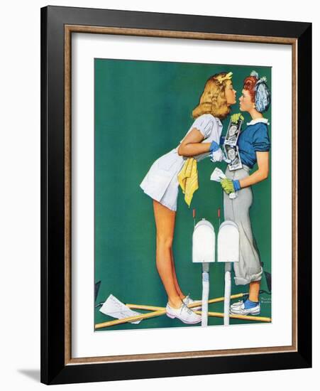 "Double Trouble for Willie Gillis", September 5,1942-Norman Rockwell-Framed Giclee Print