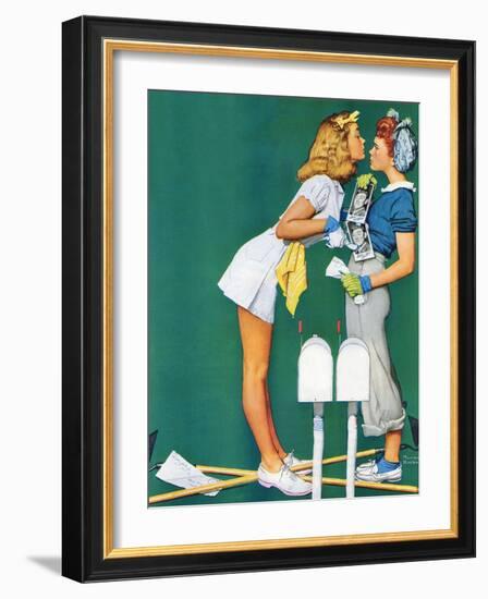 "Double Trouble for Willie Gillis", September 5,1942-Norman Rockwell-Framed Giclee Print