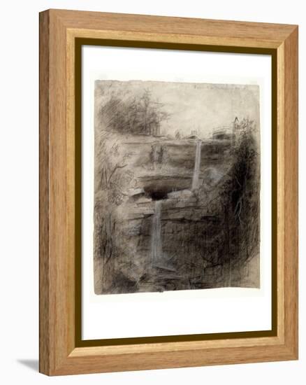 Double Waterfall - Kaaterskill Falls, 1826-Thomas Cole-Framed Premier Image Canvas