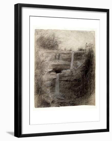 Double Waterfall - Kaaterskill Falls, 1826-Thomas Cole-Framed Giclee Print