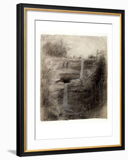 Double Waterfall - Kaaterskill Falls, 1826-Thomas Cole-Framed Giclee Print