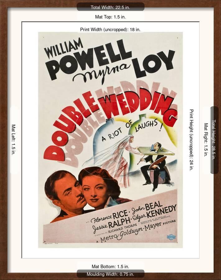 Double Wedding William Powell Myrna Loy 1937 Framed Art Print