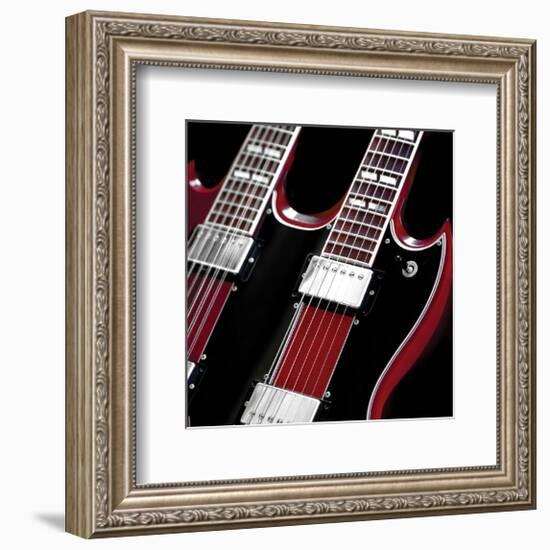 Doubleneck Guitar-Richard James-Framed Art Print