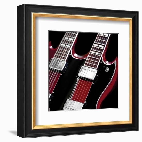 Doubleneck Guitar-Richard James-Framed Art Print