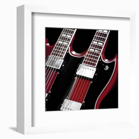 Doubleneck Guitar-Richard James-Framed Art Print