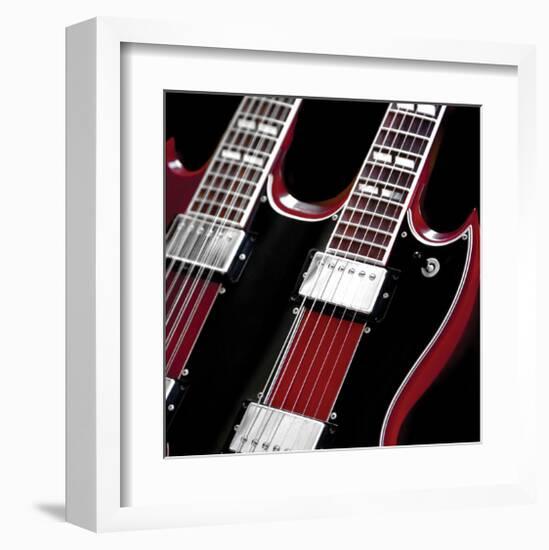 Doubleneck Guitar-Richard James-Framed Art Print