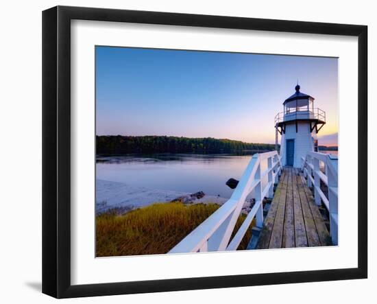 Doubling Point Light, Maine, New England, United States of America, North America-Alan Copson-Framed Photographic Print