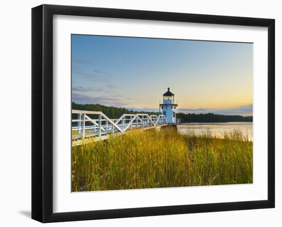 Doubling Point Light, Maine, New England, United States of America, North America-Alan Copson-Framed Photographic Print