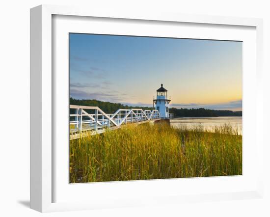 Doubling Point Light, Maine, New England, United States of America, North America-Alan Copson-Framed Photographic Print