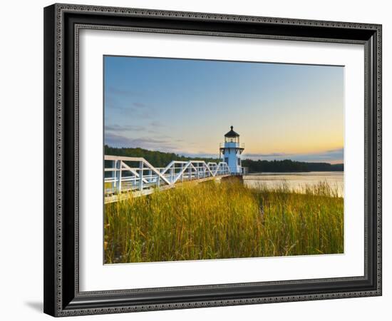 Doubling Point Light, Maine, New England, United States of America, North America-Alan Copson-Framed Photographic Print