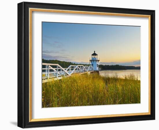 Doubling Point Light, Maine, New England, United States of America, North America-Alan Copson-Framed Photographic Print