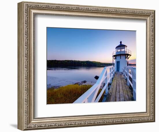 Doubling Point Light, Maine, New England, United States of America, North America-Alan Copson-Framed Photographic Print