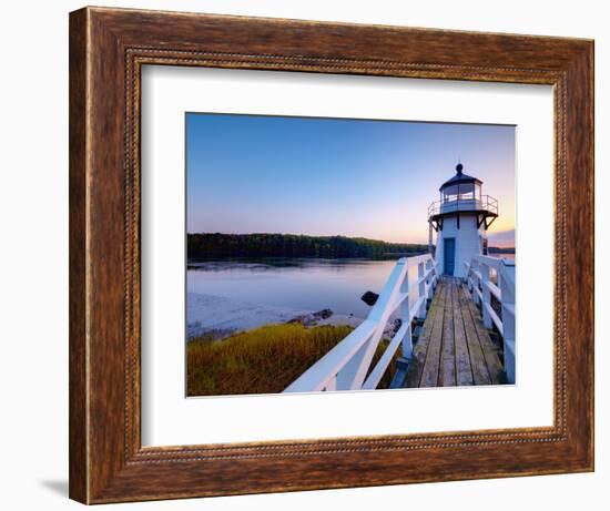 Doubling Point Light, Maine, New England, United States of America, North America-Alan Copson-Framed Photographic Print