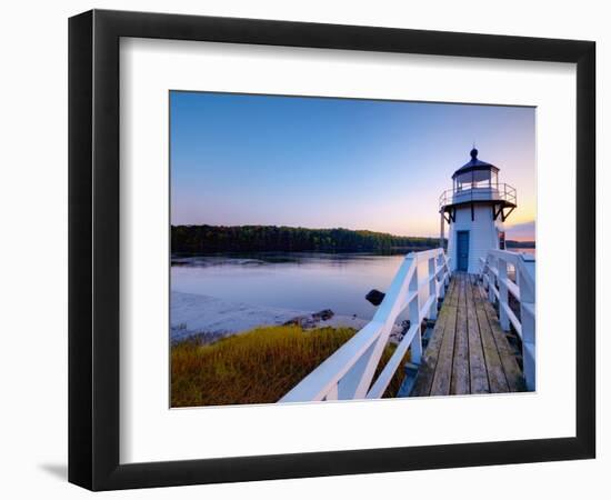 Doubling Point Light, Maine, New England, United States of America, North America-Alan Copson-Framed Photographic Print