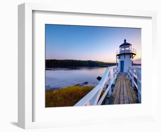 Doubling Point Light, Maine, New England, United States of America, North America-Alan Copson-Framed Photographic Print