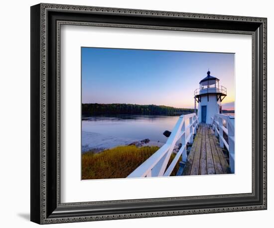 Doubling Point Light, Maine, New England, United States of America, North America-Alan Copson-Framed Photographic Print