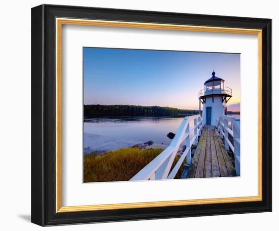 Doubling Point Light, Maine, New England, United States of America, North America-Alan Copson-Framed Photographic Print