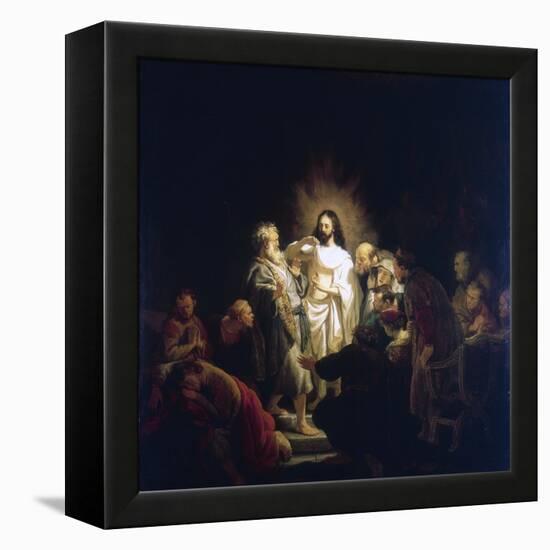 Doubting Thomas, 1634-Rembrandt van Rijn-Framed Premier Image Canvas