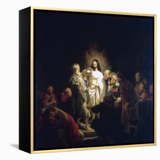 Doubting Thomas, 1634-Rembrandt van Rijn-Framed Premier Image Canvas