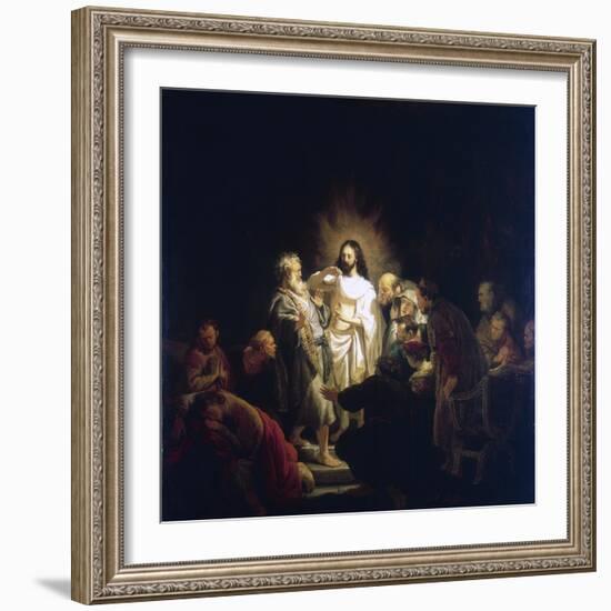 Doubting Thomas, 1634-Rembrandt van Rijn-Framed Giclee Print