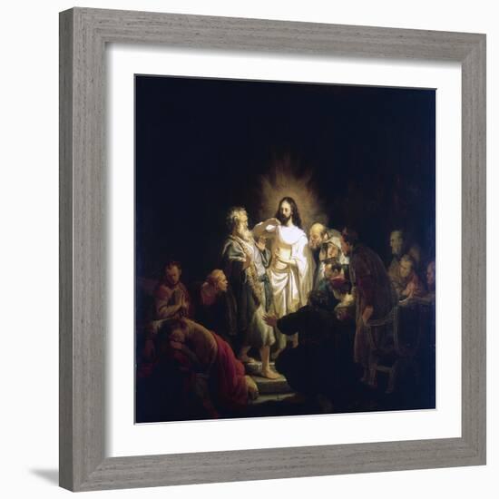 Doubting Thomas, 1634-Rembrandt van Rijn-Framed Giclee Print
