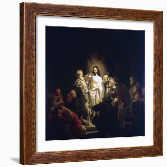 Doubting Thomas, 1634-Rembrandt van Rijn-Framed Giclee Print