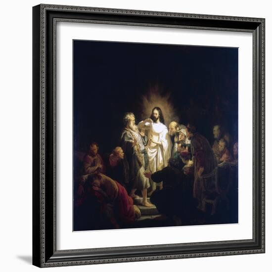 Doubting Thomas, 1634-Rembrandt van Rijn-Framed Giclee Print