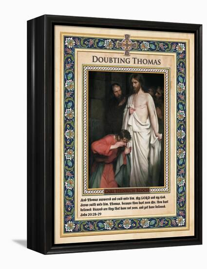 Doubting Thomas-Carl Bloch-Framed Premier Image Canvas