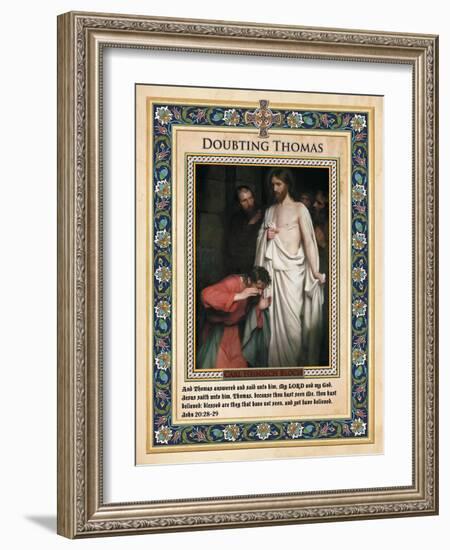 Doubting Thomas-Carl Bloch-Framed Giclee Print