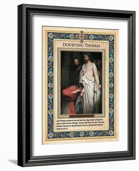 Doubting Thomas-Carl Bloch-Framed Giclee Print