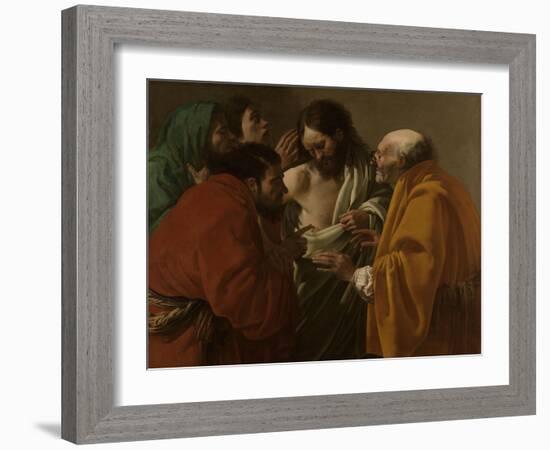 Doubting Thomas-Hendrick Ter Brugghen-Framed Art Print