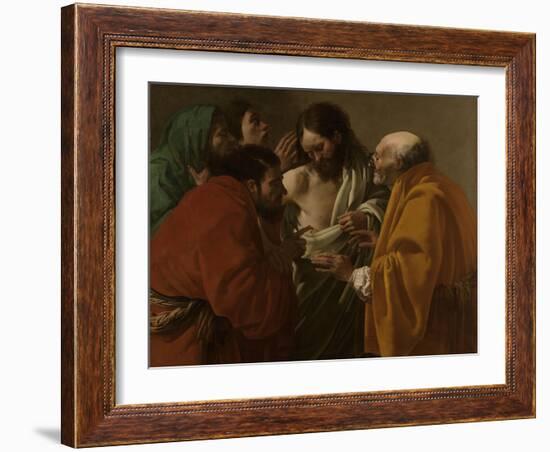 Doubting Thomas-Hendrick Ter Brugghen-Framed Art Print