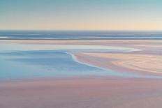 Aerial view of blue and pink water, Lake Eyre, Australia-Doug Gimesy-Photographic Print