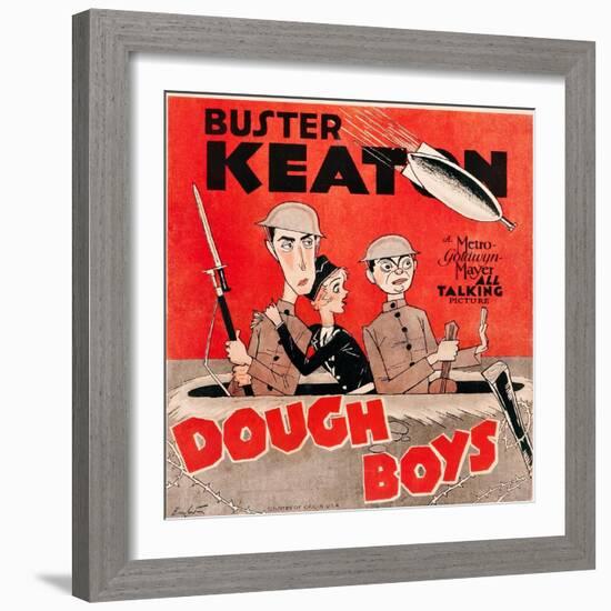 Doughboys, US poster art, Buster Keaton, Sally Eilers, Cliff Edwards, 1930-null-Framed Premium Giclee Print