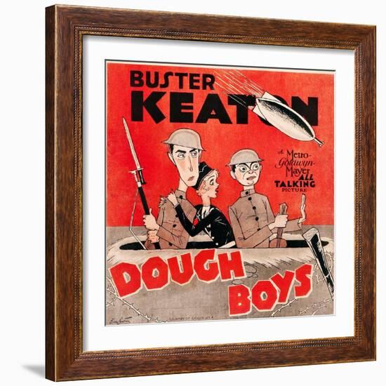 Doughboys, US poster art, Buster Keaton, Sally Eilers, Cliff Edwards, 1930-null-Framed Premium Giclee Print