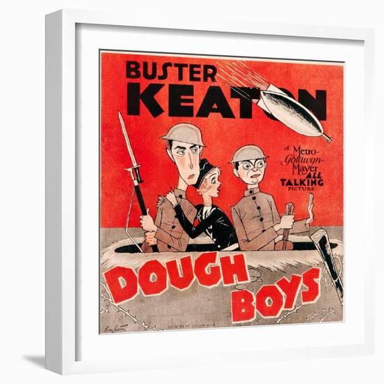 Doughboys, US poster art, Buster Keaton, Sally Eilers, Cliff Edwards, 1930-null-Framed Premium Giclee Print