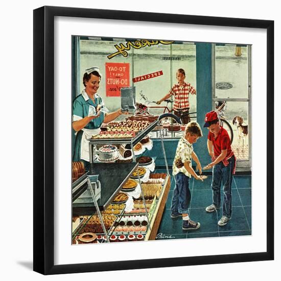 "Doughnuts for Loose Change", March 29, 1958-Ben Kimberly Prins-Framed Giclee Print