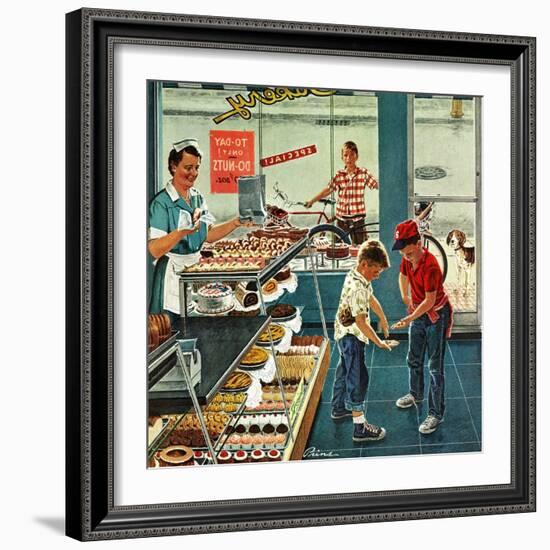 "Doughnuts for Loose Change", March 29, 1958-Ben Kimberly Prins-Framed Giclee Print