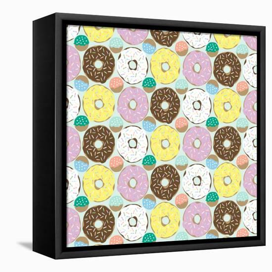 Doughnuts-Joanne Paynter Design-Framed Premier Image Canvas