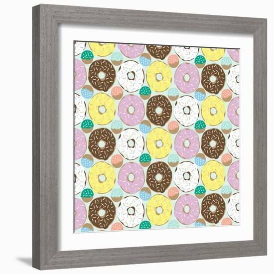 Doughnuts-Joanne Paynter Design-Framed Giclee Print