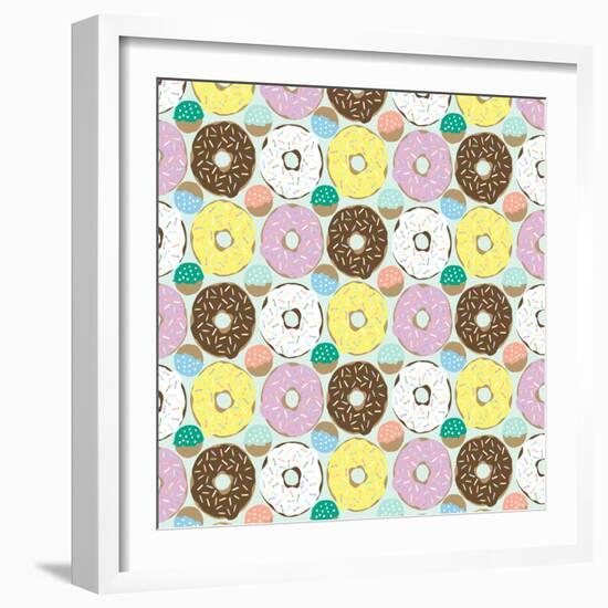 Doughnuts-Joanne Paynter Design-Framed Giclee Print