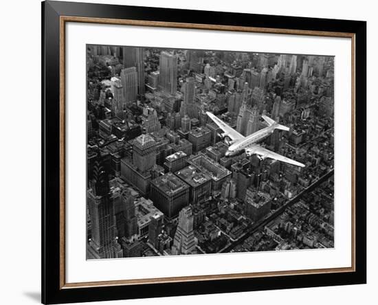 Douglas 4 Flying over Manhattan-Margaret Bourke-White-Framed Photographic Print