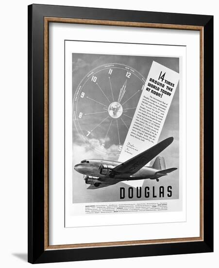 Douglas Ad Transport DC-3-null-Framed Art Print