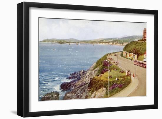 Douglas Bay from Onchan Head, Isle of Man, C1930S-C1940S-Valentine & Sons-Framed Giclee Print