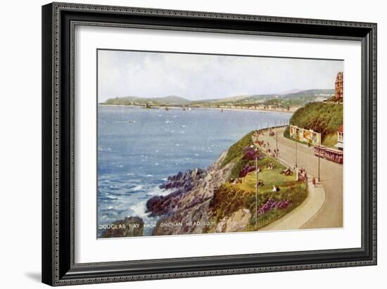 Douglas Bay from Onchan Head, Isle of Man, C1930S-C1940S-Valentine & Sons-Framed Giclee Print