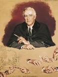 Study of Franklin Delano Roosevelt for the Painting "Big Three at Yalta"-Douglas Chandor-Framed Stretched Canvas