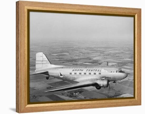 Douglas Dc-3 Plane in Flight-null-Framed Premier Image Canvas