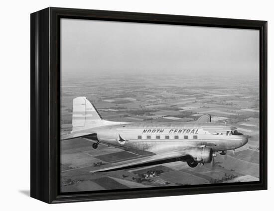 Douglas Dc-3 Plane in Flight-null-Framed Premier Image Canvas