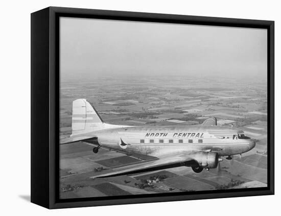 Douglas Dc-3 Plane in Flight-null-Framed Premier Image Canvas